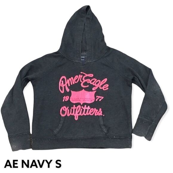 ⭐️ 3 for $30 American Eagle Navy Hoodie - Picture 1 of 4